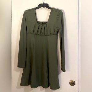 Jolie & Joy olive green long sleeve dress